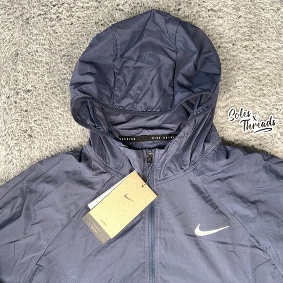 Nike Stride Repel UV Running Jacket Size Medium Men Thunder Blue HV4548-437 - Picture 6 of 9